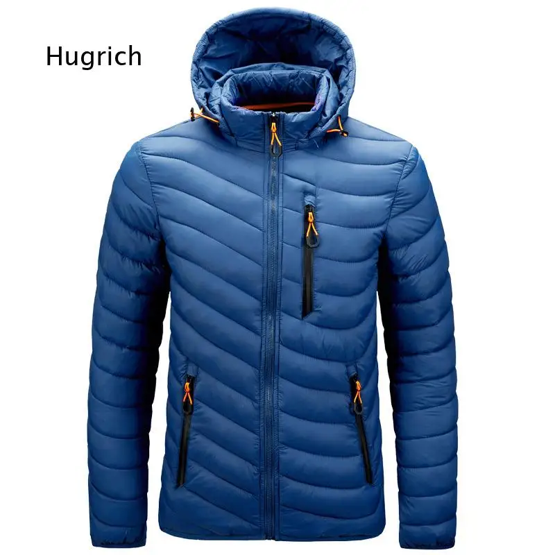 Men Lightweight Casual Cotton Coat Detachable Hood Quilted Cotton Outerwear Loose Fit Garment Suitable For Daily Wear And Outdo