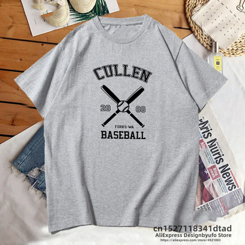 Cullen Baseball Twilight T-Shirt Women Men Baseball Bella and Edward Love Teen Movie T Shirt Short Sleeve Graphic Tshirt