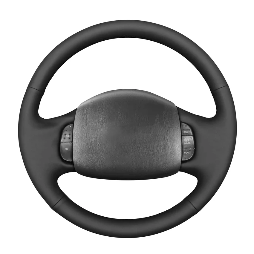 Black Faux Leather Car Steering Wheel Cover for Ford F150 F250 F350 Expedition Excursion Super Duty1997-2006