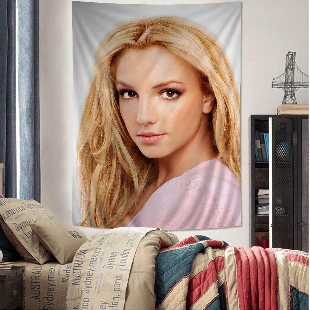 Singer B-britney S-spears Cartoon Tapestry Home Decoration Hippie Bohemian Decoration Divination Home Decor