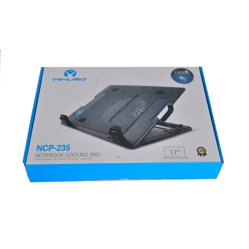 Single Fan Gaming Laptop Cooler Fans Adjustable Height Exhaust Fan Stand USB Port Adjustable Wind Speed Radiator