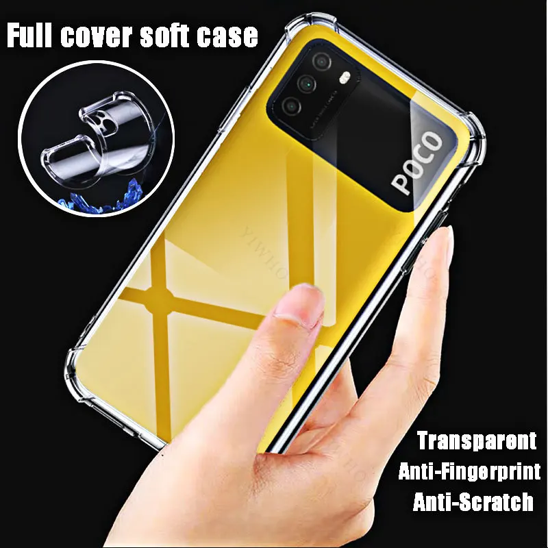 HD Phone Soft Case for Xiaomi Poco M3 Clear Transparent Covers Shell for Xiaomi Poko M3 6.53\