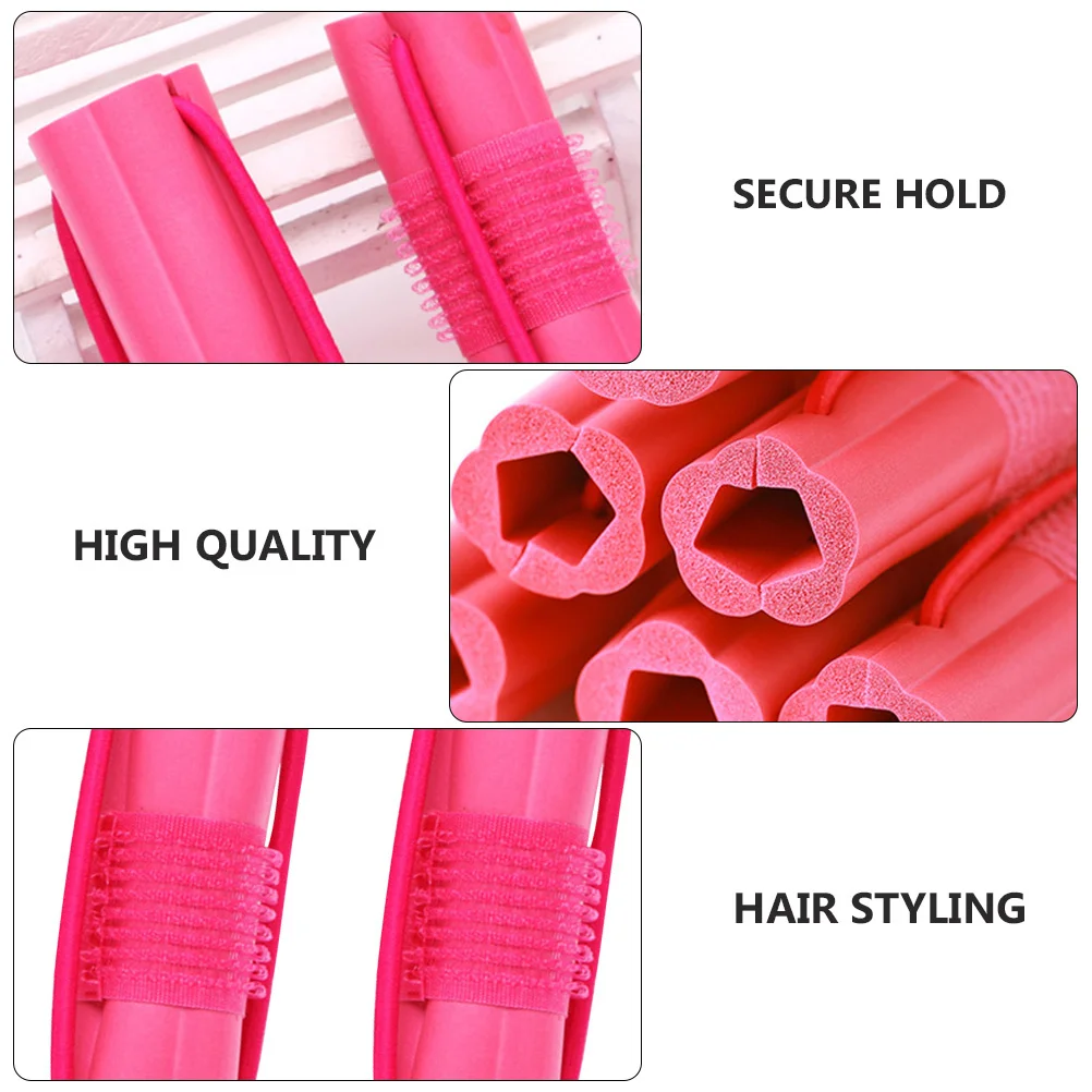 

12Pcs Hair Curling Tools Self Grip Hair Rollers for Women Flexible DIY Hairdo Styling during Makeup Or Sleep Time