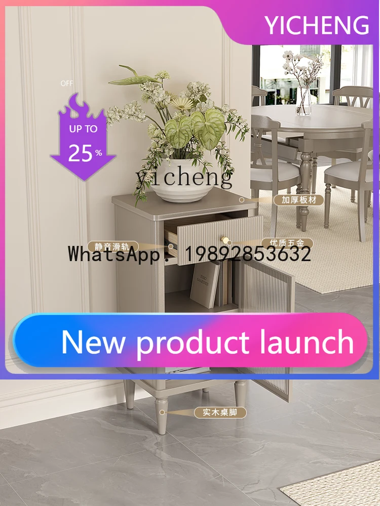 

X8 Solid Wood Corner Cabinet Decorative Side Cabinet Small Household Locker Flower Rack Bedside Bedroom Cabinet