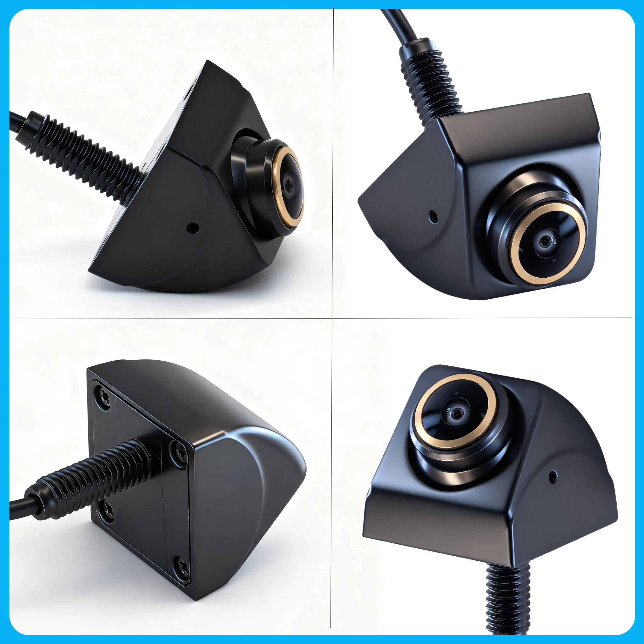 AHD 1080P 720P Car Rear View Camera CCD CVBS 170 Degree Fisheye Lens 360° Adjustable Lens HD Night Vision Parking Mini SideFront