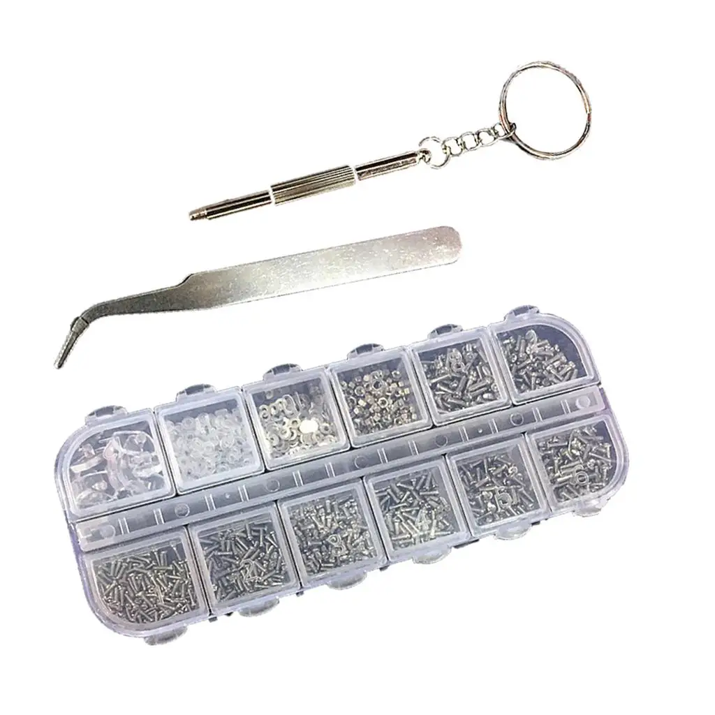 

1000pcs Screw Nut Assortment Nose Pads Precision Screwdriver Kit Repair Tools