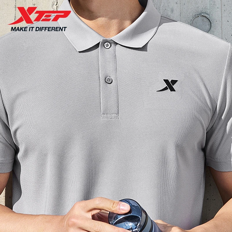 XTEP Sweatshirt Short Sleeved Men's Moisture Absorbing Quick Drying 2025 Summer New Training Clothes For Men 875229020150 image 3