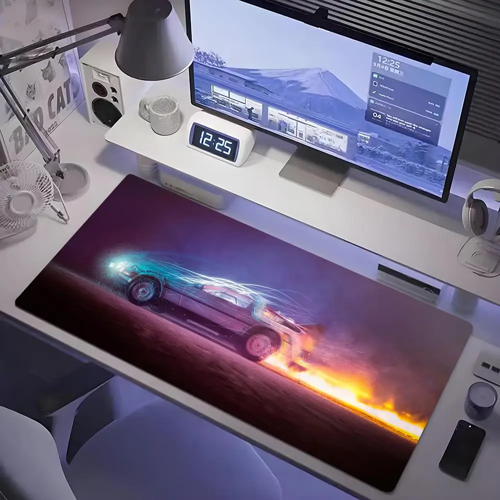 Back To The Future Mouse Pad Tablet mouse Pad Laptop xl desktop mate, cute HD Rainbow Gaming keyboard pad, Player, 90x40