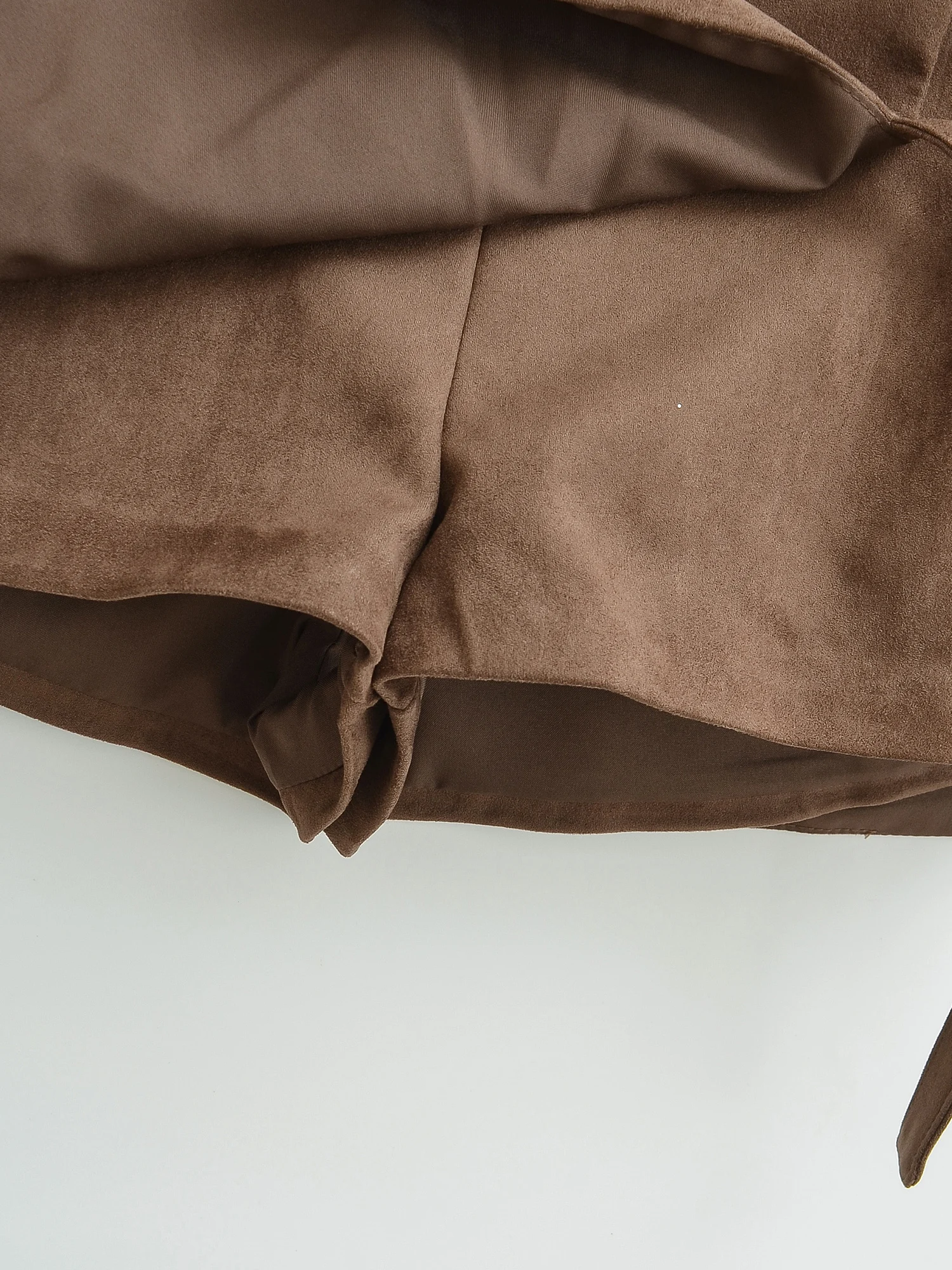 Suede Short Skirt A-Line Midi Skirt Practical Skin-Friendly Breathable Street Style mid Waist Baggy Pants Suit Skirt Pants