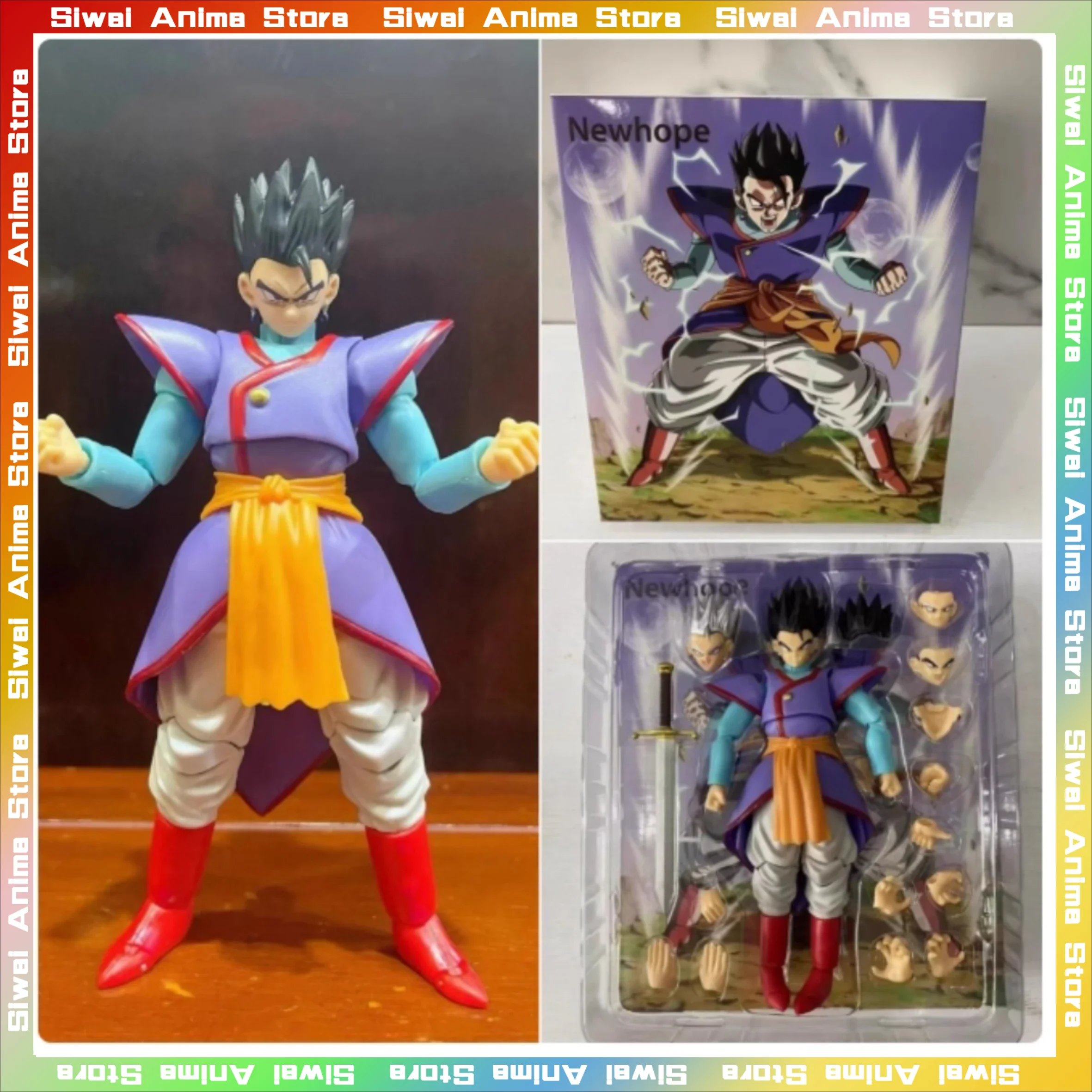 Newhope S.H.Figuarts Supreme-Kai Gohan Anime Dragon Ball Z Action Figure Figuras Model Collection Toys Desktop Ornament Gifts