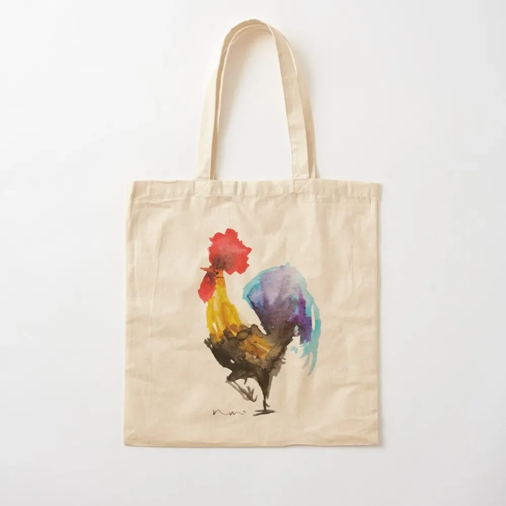 

Watercolor Bright Strutting Rooster - Little Richard Tote Bag Big bag university shopper bag Handbags