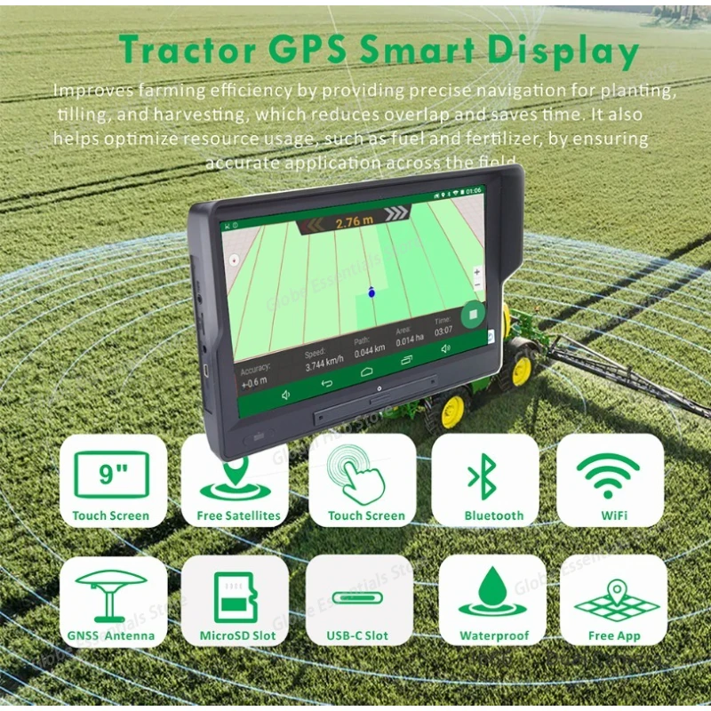 New 9 Inch Android OS Agri Guidance System Equipment High Precision Farm Tractor GPS in Agriculture