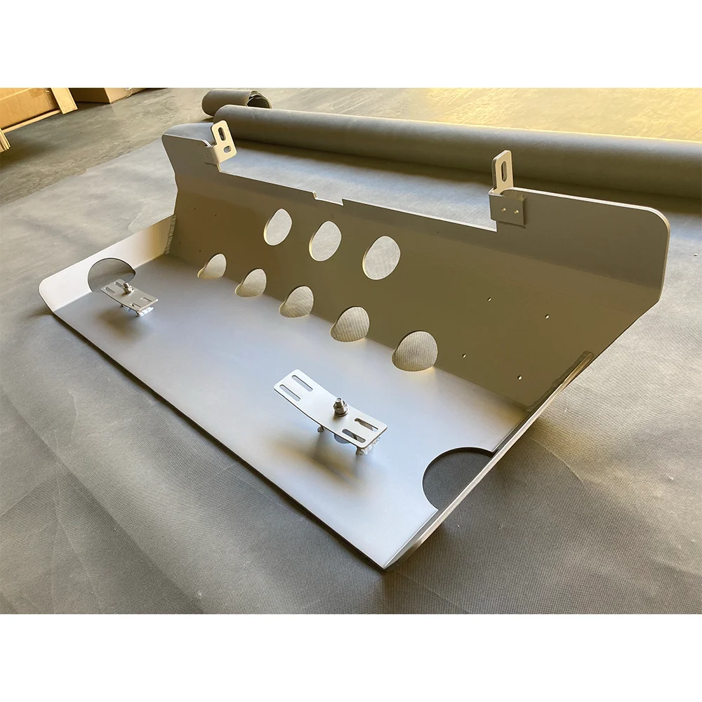 For Silver Aluminum Alloy Rear Skid Plate Bumper Guard for Mercedes G Wagon W463 G63 G65 4X4 - Exterior Bumper Part