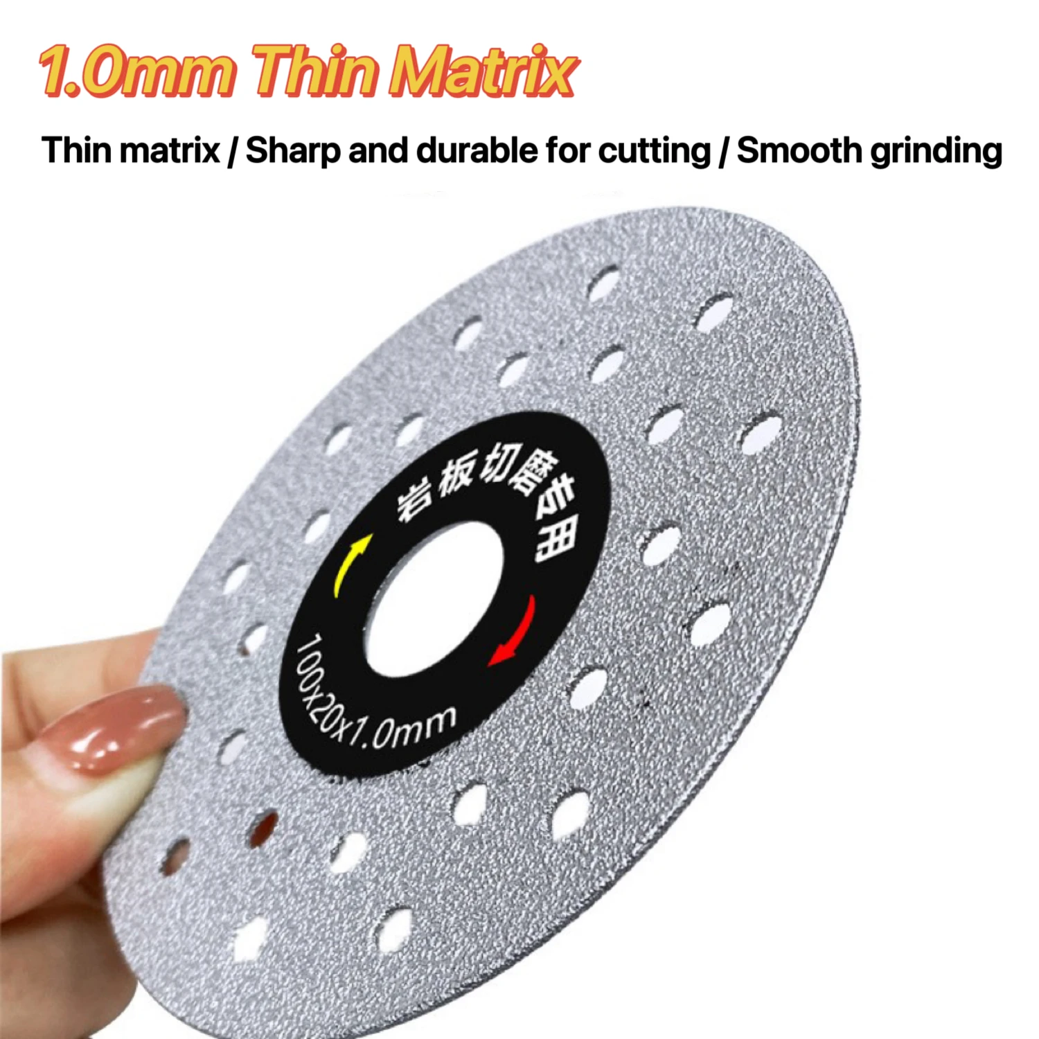 100mm Brazed Technology Slab Saw Blade, Cutting & Grinding 2 in 1, Long - lasting