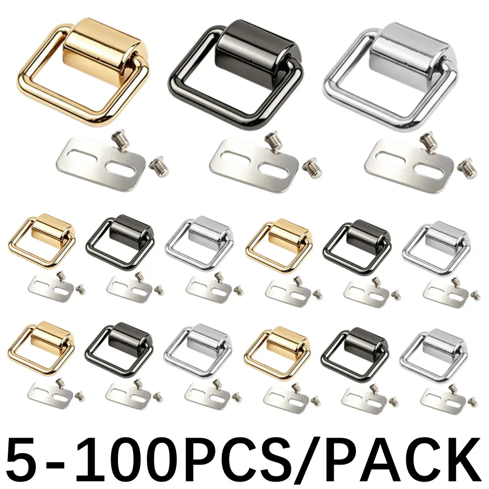 5/100Pcs 16/19mm Zinc alloy D Ring Buckles Bag Strap Side Clip Hanger Clasp Chain Connection DIY Hardware Accessories