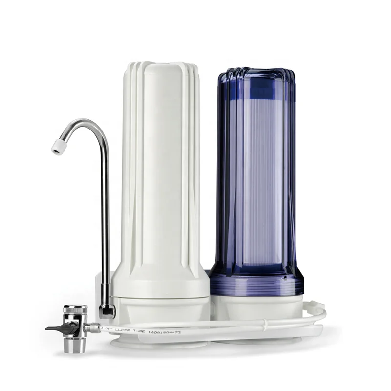 

Countertop water filter 2-stage filtration sediment and carbon filter