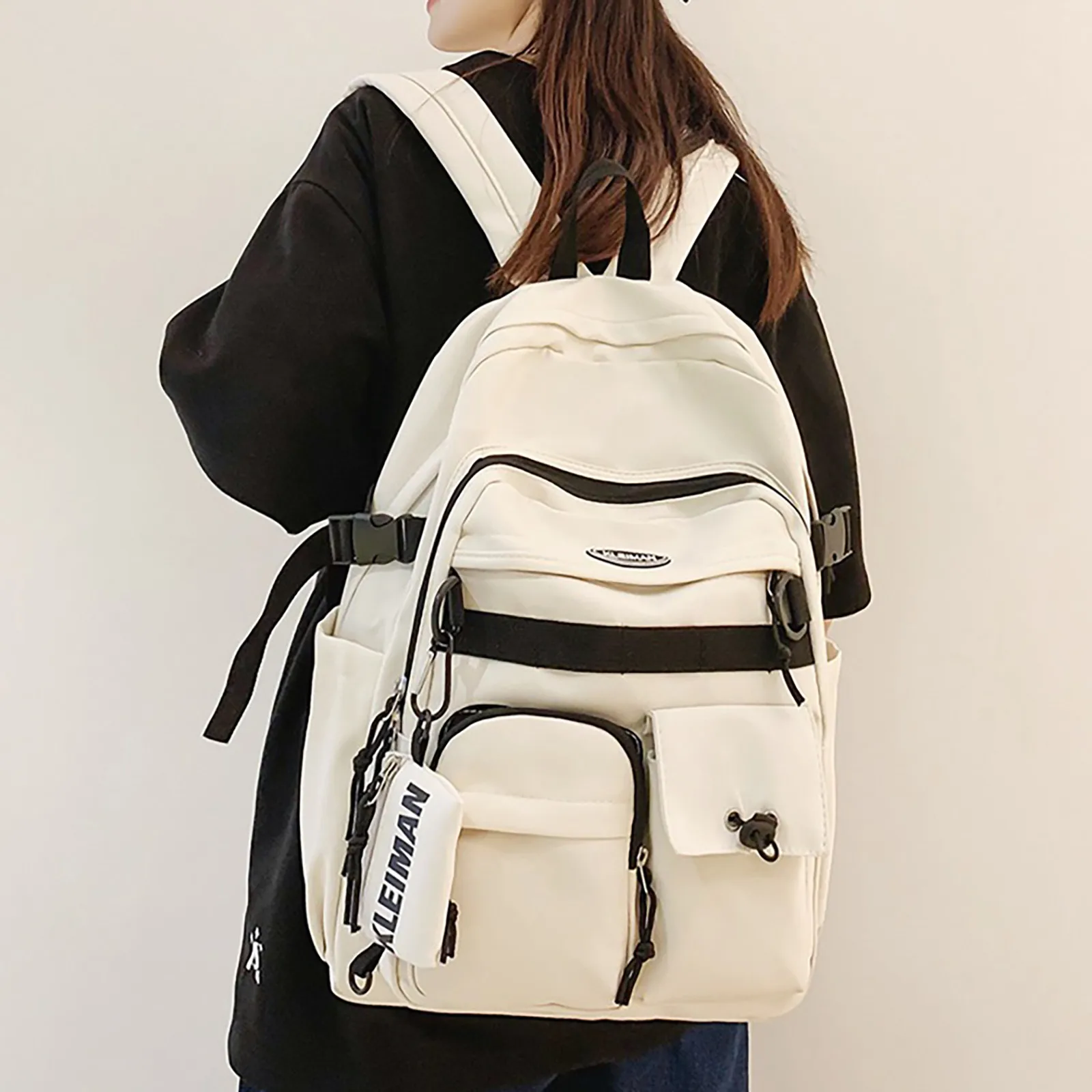 Backpack Shoulder Bag Korean The Large Capacity Backpack Unisex Ladies Backpack Purse Rucksack Leisure Travel Rucksack Sport Bag