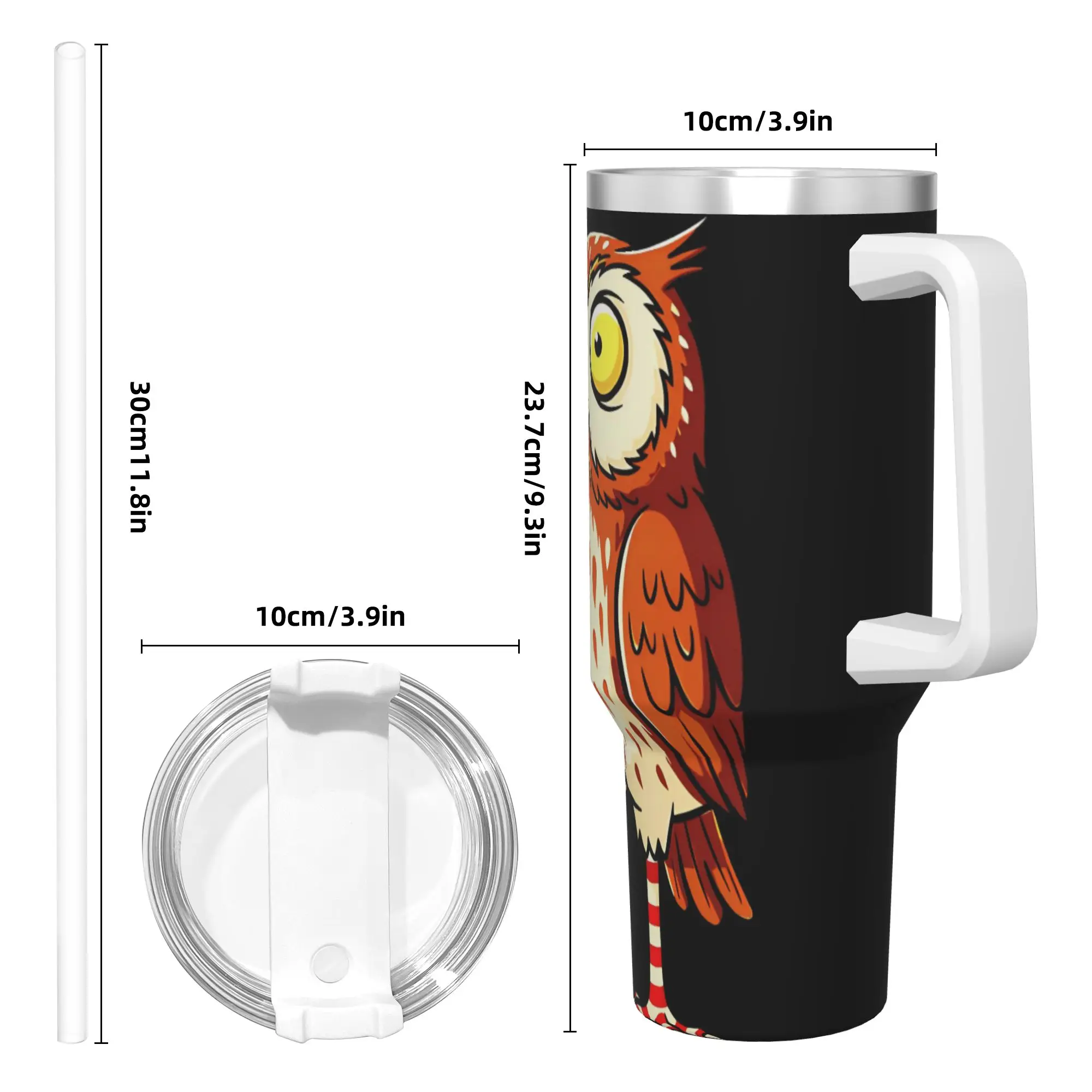 بهلوان من الفولاذ المقاوم للصدأ آسف لا يمكن 99 ليالًا وداعا الغابات البومة أكواب حرارية إبقاء الحرارة أكواب المشروبات الباردة كوب زجاجة ماء للقيادة