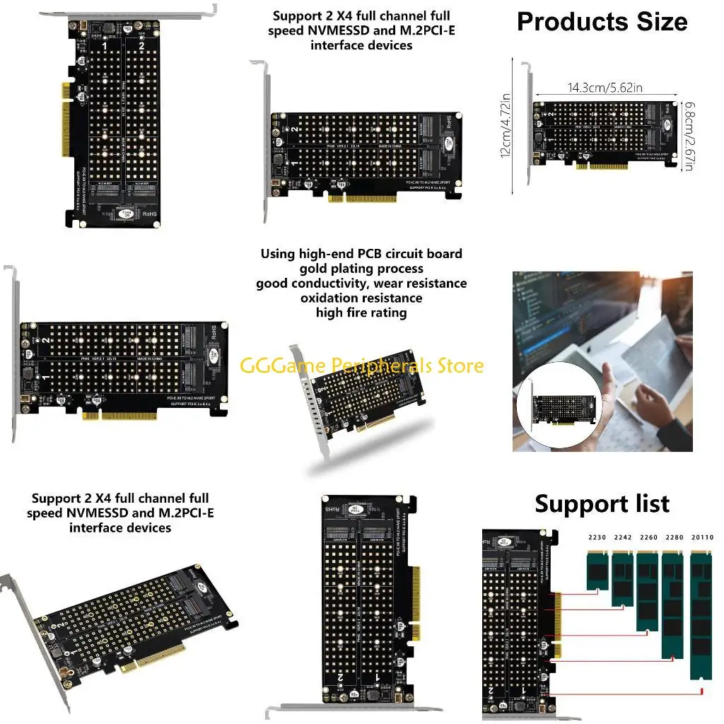 

U55B повышает проводимость карты отсека для накопителей M.2 NVME и PCIE 2 для персональных компьютеров и серверов