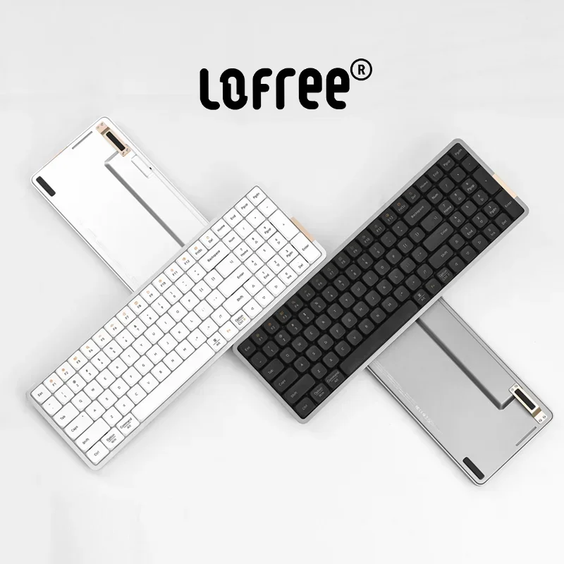 Lofree Flow Low Profile Wireless Mechanical Keyboard 84 Keyboard Ultra Thin 100key Bluetooth Gasket 2-Mode Game for Gamer Laptop