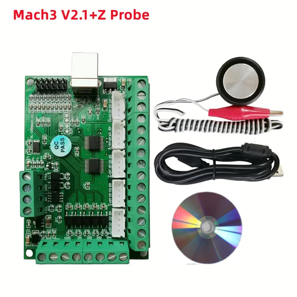 Mach3 V2.1 V3.25 USB 5 axis breakout board driver motion card controller Z probe for cnc cutting engraving milling machine