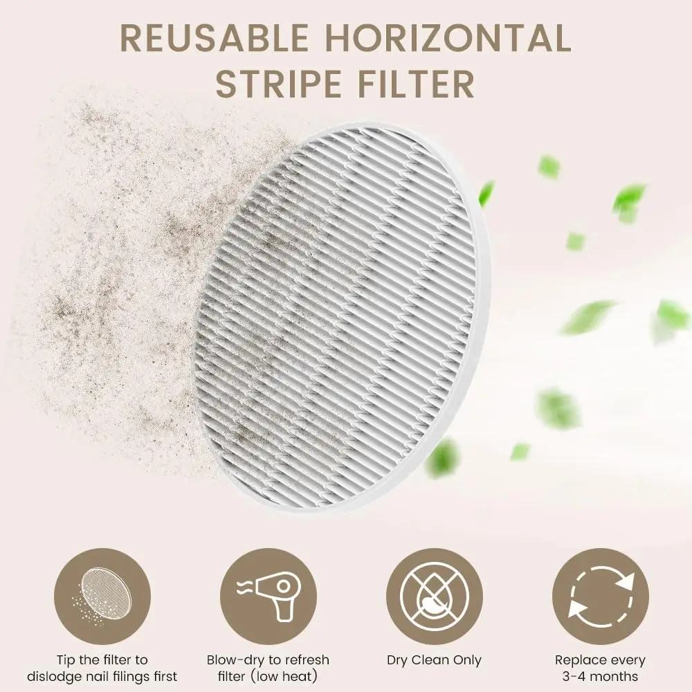 جهاز تجميع غبار الأظافر من لينماندا، جهاز تجميع الغبار الاحترافي، صالون تكنولوجيا الأظافر مع سرعة فلتر قابلة للإزالة ​ ​ مكنسة كهربائية قابلة للتعديل