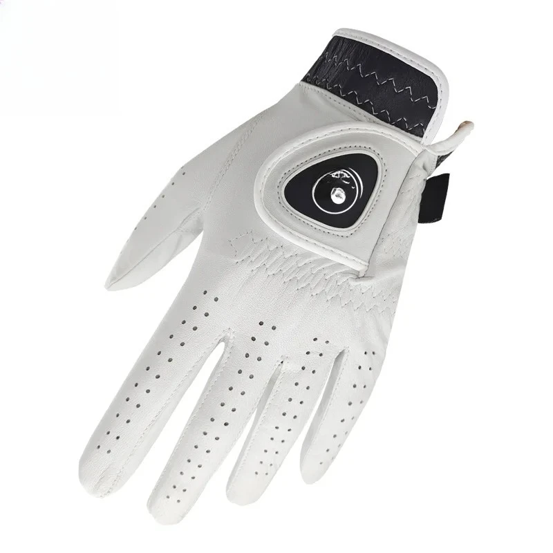 قفاز جولف رجالي من جولة 2025 مع قفاز جولف أبيض من جلد كابريتا الفاخر