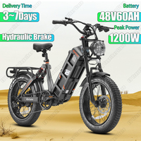 Juliet Electric Bike Hydraulic Brake 1200W Peak Motor 48V60AH Battery Mountain Electric Bicycle 20*4 Inch Fat Tire Adult E-bike