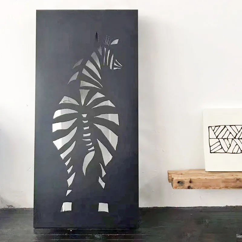 Wrought iron screen combination partition seat screen, living room, moving wall, creative art ornaments, café and homestay