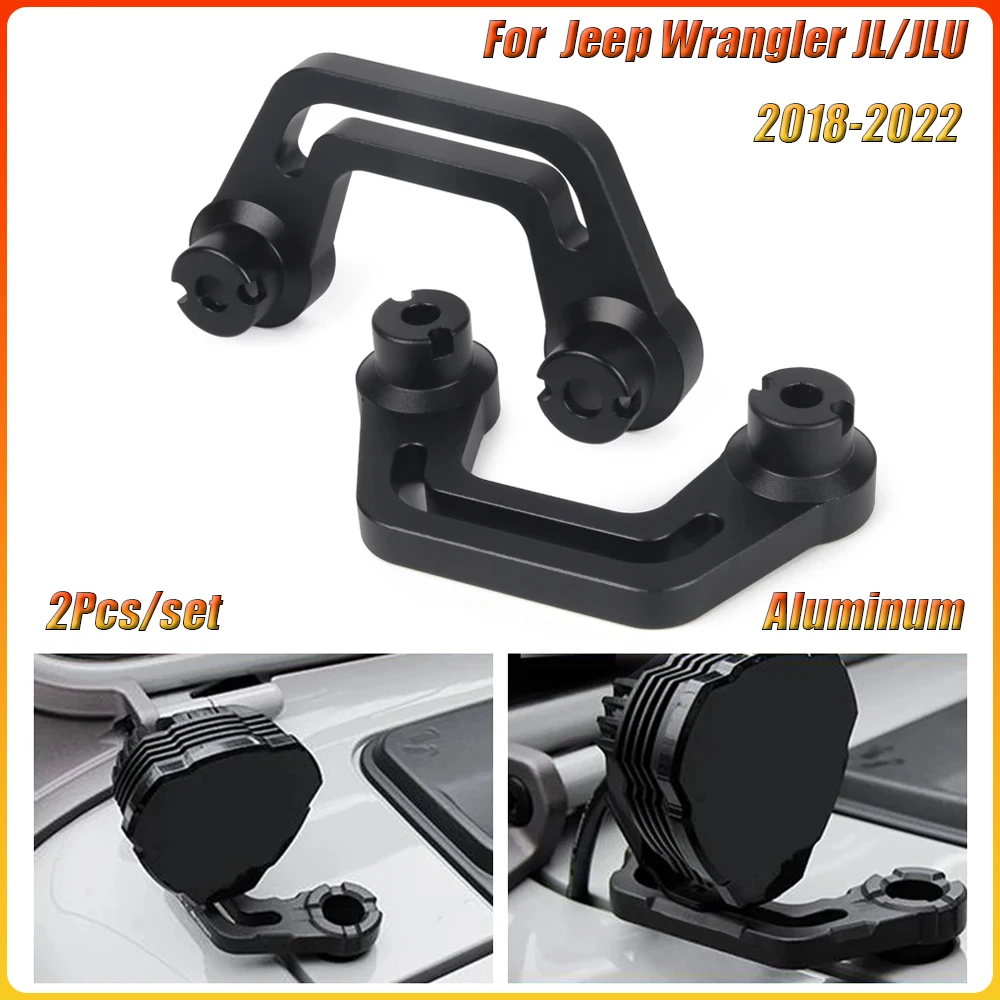 

For 2018-2022 Jeep Wrangler JL/JLU 2020 2021 2022 Aluminum 2Pcs/set Light Mounting Brackets Gladiator JT A-Pillar Windshield