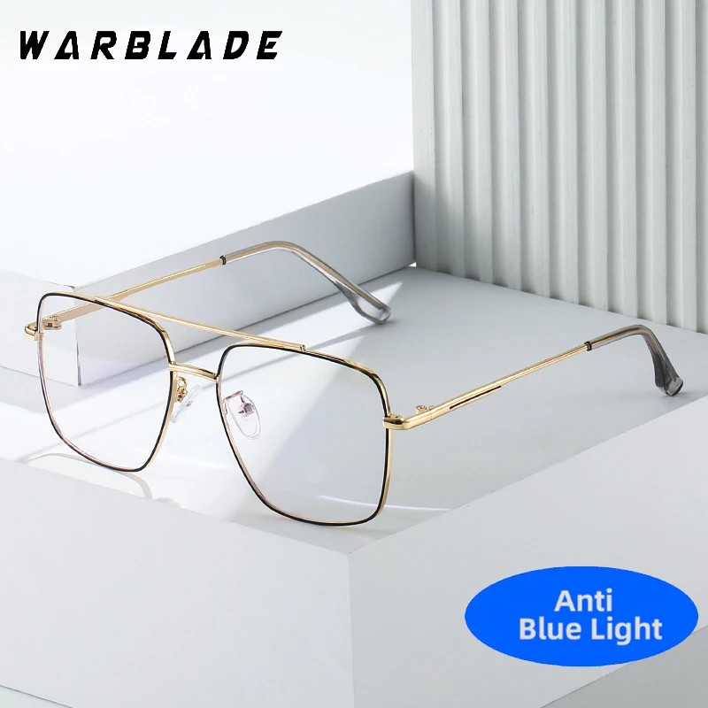 

2025 Men Women Metal Anti Blue Light Eyeglasses Pilot Reading Computer Eyewear Optical Blocking Glasses Metal Frame Spectacles