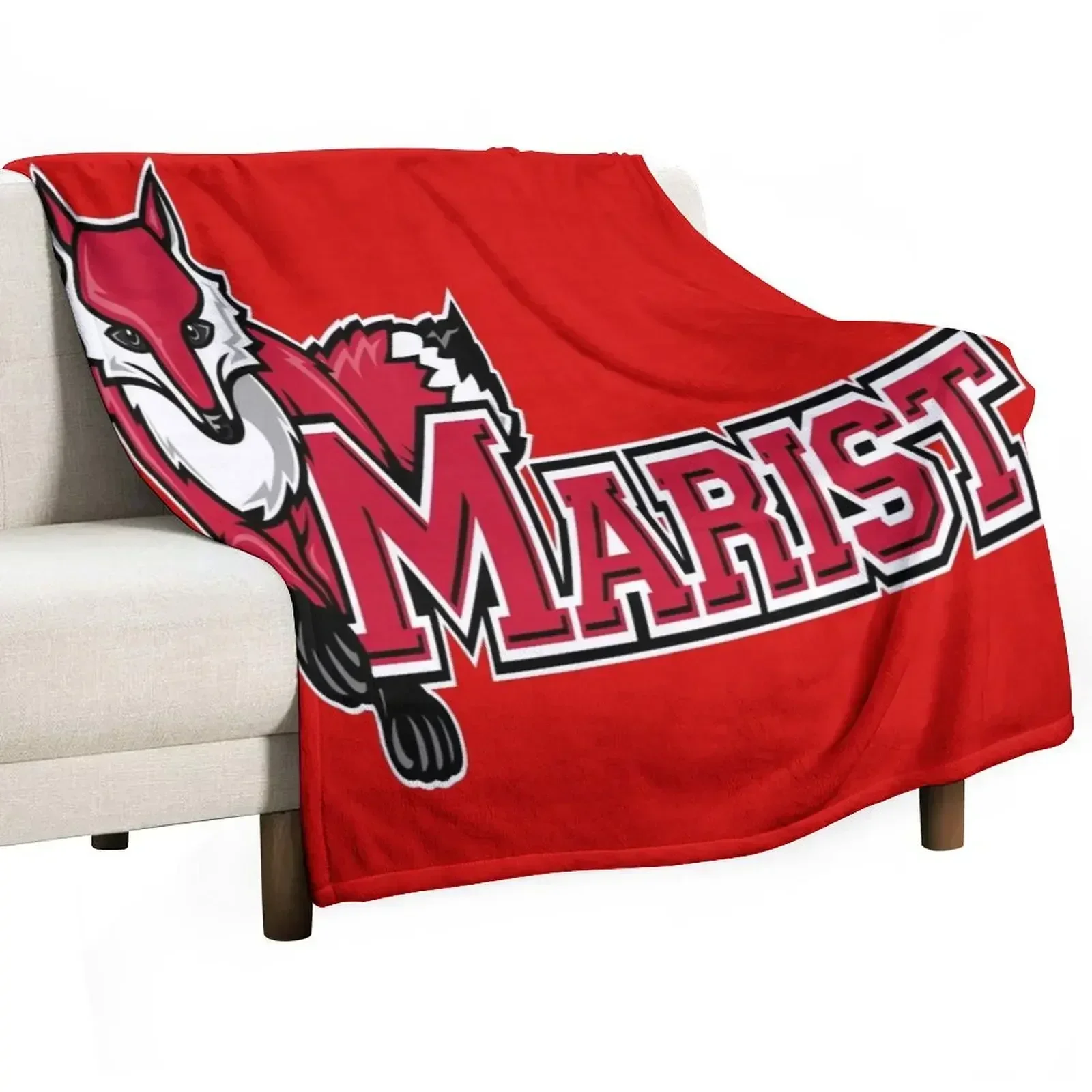 

Marist_Red_Foxes Throw Blanket Breathable Lightweight Blanket for Adults Kids