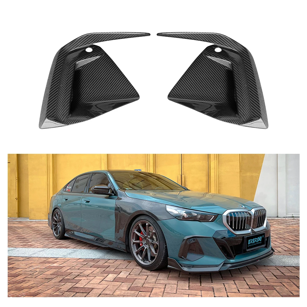 

Dry Carbon Fiber Car Accessories Front Air Vent Fog Lamp Frame For BMW 5 Series G60 2024-UP