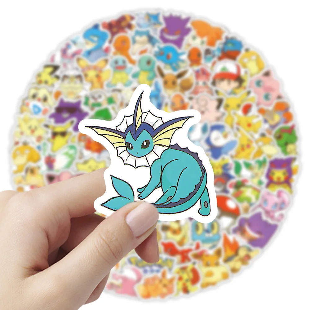 103개 귀여운 포켓몬 애니메이션 스티커 장식 DIY 전화기 노트북 여행가방 냉장고 그래피티 만화 스티커