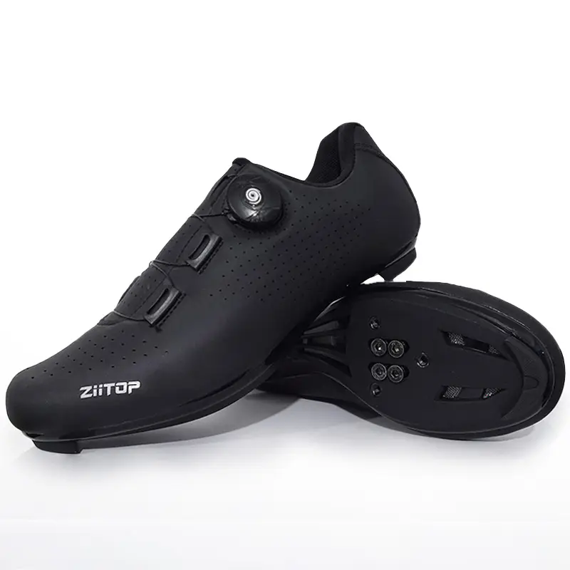 PU couro ciclismo calçados esportivos para homens e mulheres, sapatos MTB, respirável, leve, SPD Lock, corrida, pedal, ao ar livre, bicicleta, novo