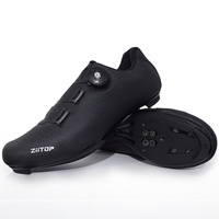 New Men Cycling Sports Shoes Outdoor MTB Shoes PU Leather Breathable Lightweight SPD Lock Shoes Women Racing Pedal Bicycle Shoes