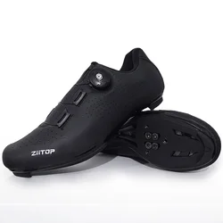 New Men Cycling Sports Shoes Outdoor MTB Shoes PU Leather Breathable Lightweight SPD Lock Shoes Women Racing Pedal Bicycle Shoes