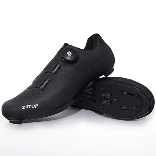 Zapatillas deportivas de ciclismo para hombre y mujer, zapatos de cuero PU, transpirables, ligeros, con cierre SPD, para bicicleta de carreras