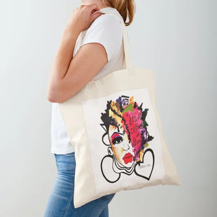

CLOTHED IN STRENGTH & DIGNITY Tote Bag reusable shopping bag bags woman 2025 custom tote bag female