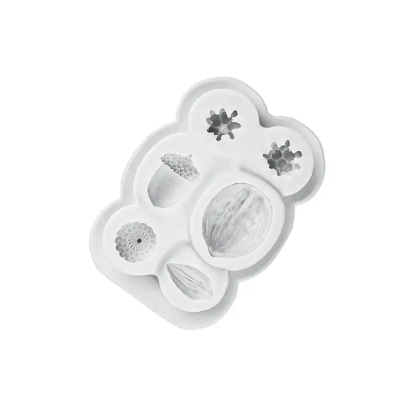 

G6KF Fondant Molds Flowers Molds Chocolate Silicone Moulds Nut Pinecone Cake Molds DIY Baking Molds for Fondant Decoration