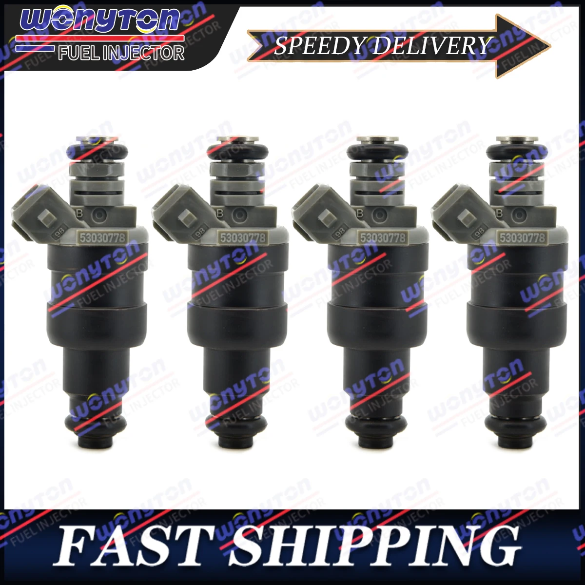 4Pcs Genuine Parts 53030778 Fuel Injectors for 1996-2002 Jeep Dodge 2.5L I4