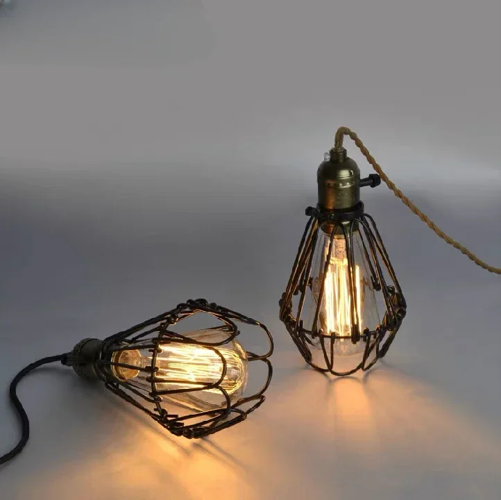 

Nordic Retro Industrial Style Clothing Store Bar Cafe Bar Internet Cafe Iron Cage Chandelier