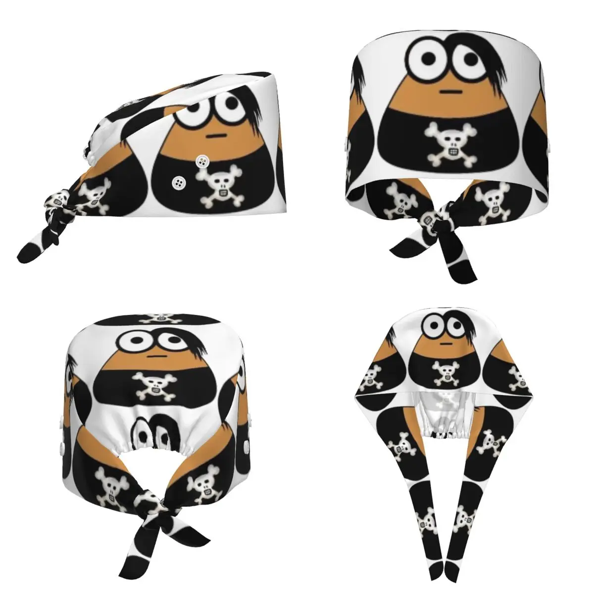 Emo Goth Pou Meme Brown Alien Baby Mobile Pet Scrub Hat Doctor Working Surgical Cap Men Women Adjustable Nursing Caps Dentist
