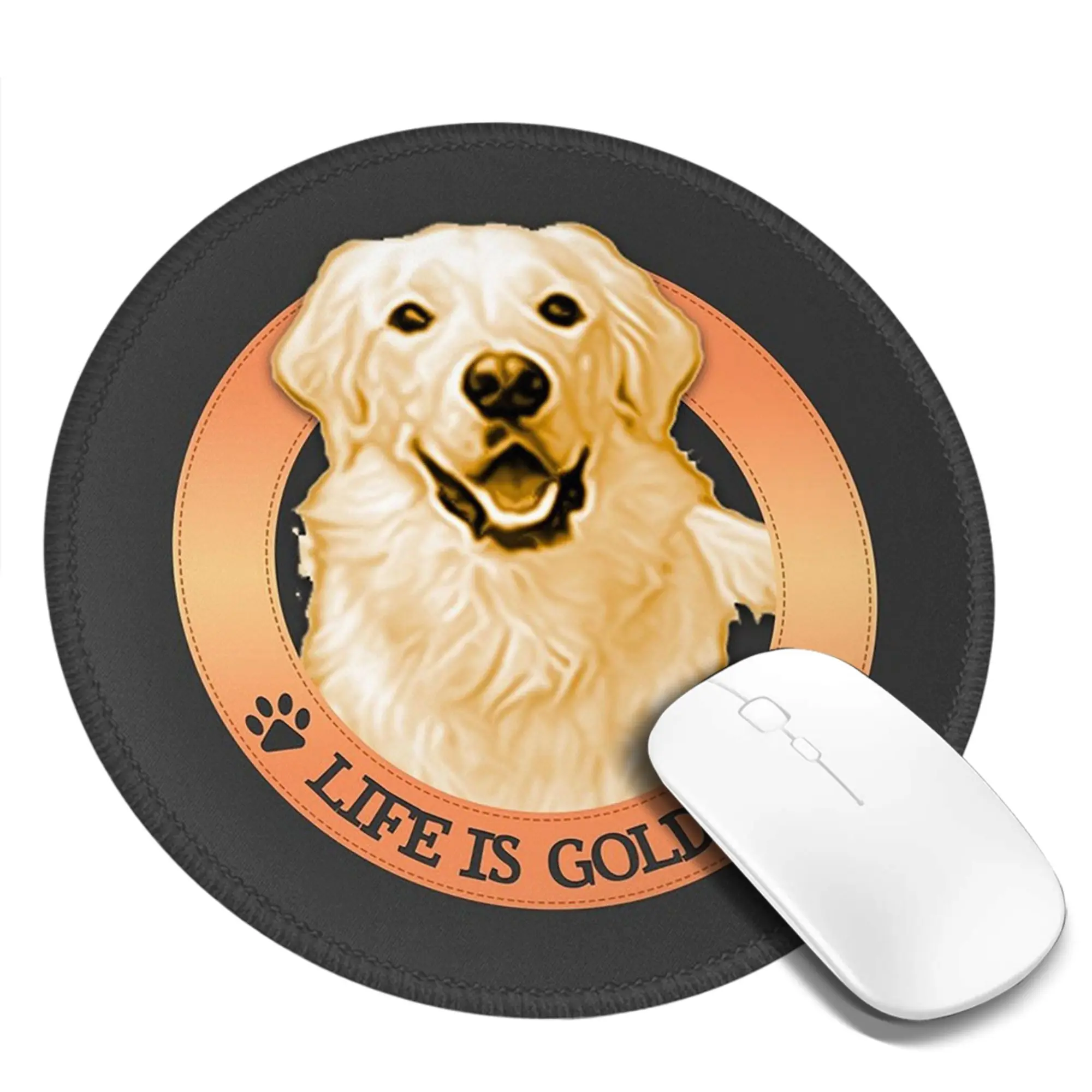 Life is Golden Retrievers Mouse Pad Computer Keyboard Mouse Mat Gamer PC Laptop Desk Mat Office Accessories Table Mats