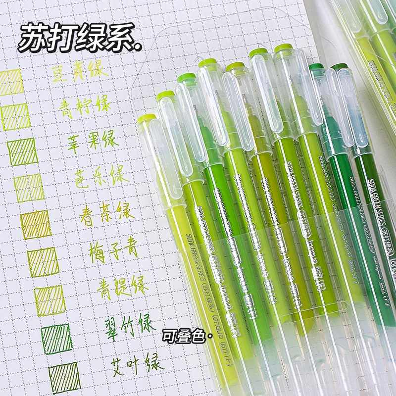New Colors 9 Colors Morandi Gel Pen Student Diary Scrapbook Painting DIY Set Color Drawing Art Markers School Supplies