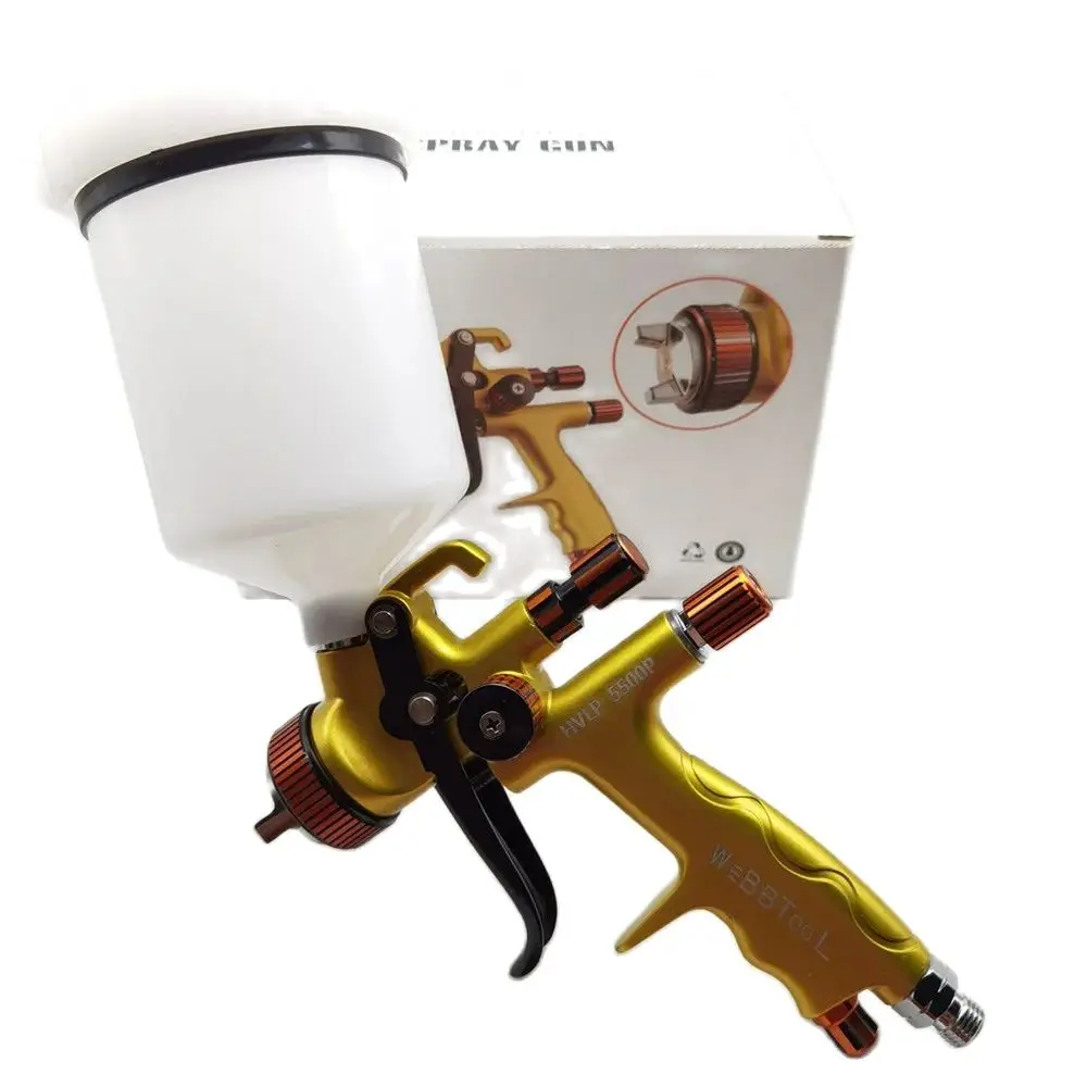 LVLP 5500P Spray Gun 1.3MM Stainless Steel Nozzle Paint Spray Guns Water-Based Paint Gun  Air Spray Gun