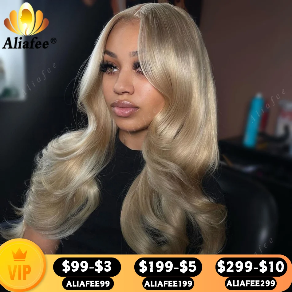 Transparent 13x6 Lace Frontal Wig Gray Ash Blonde Wig Highlight Wig Human Hair 13X4 Frontal Preplucked Wig For Women Stripe Wig