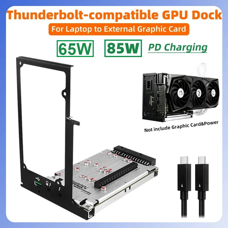Imagem -01 - Dock para Placa Gráfica Th3p4g3 Gráfica Externa Compatível com Thunderbolt Fonte de Alimentação Dcatx para Macbook 60w 85w 40 Gpu
