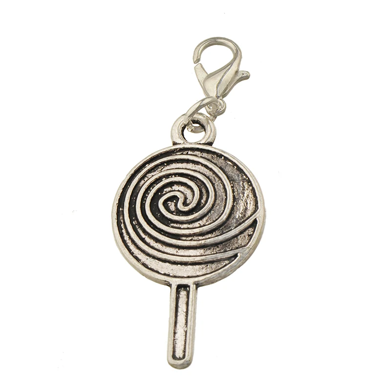 Keychain Accessory Pendants Clasps Do It Yourself 20pcs Costume Jewelry Sets Lollipop Craft Parts Necklace Dangle Bracelet Metal