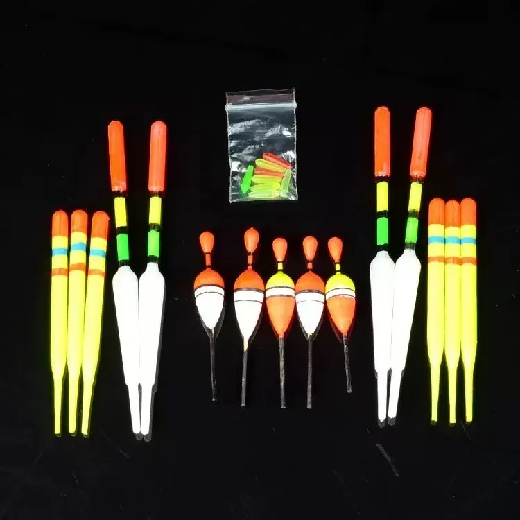 Ensemble de flotteurs de pêche, 23 pièces, sans batterie, bouées universelles pour eau douce et eau salée, plusieurs tailles, plusieurs scénarios, matériel de pêche